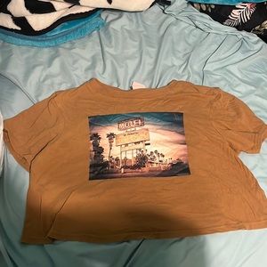 Brown crop tee